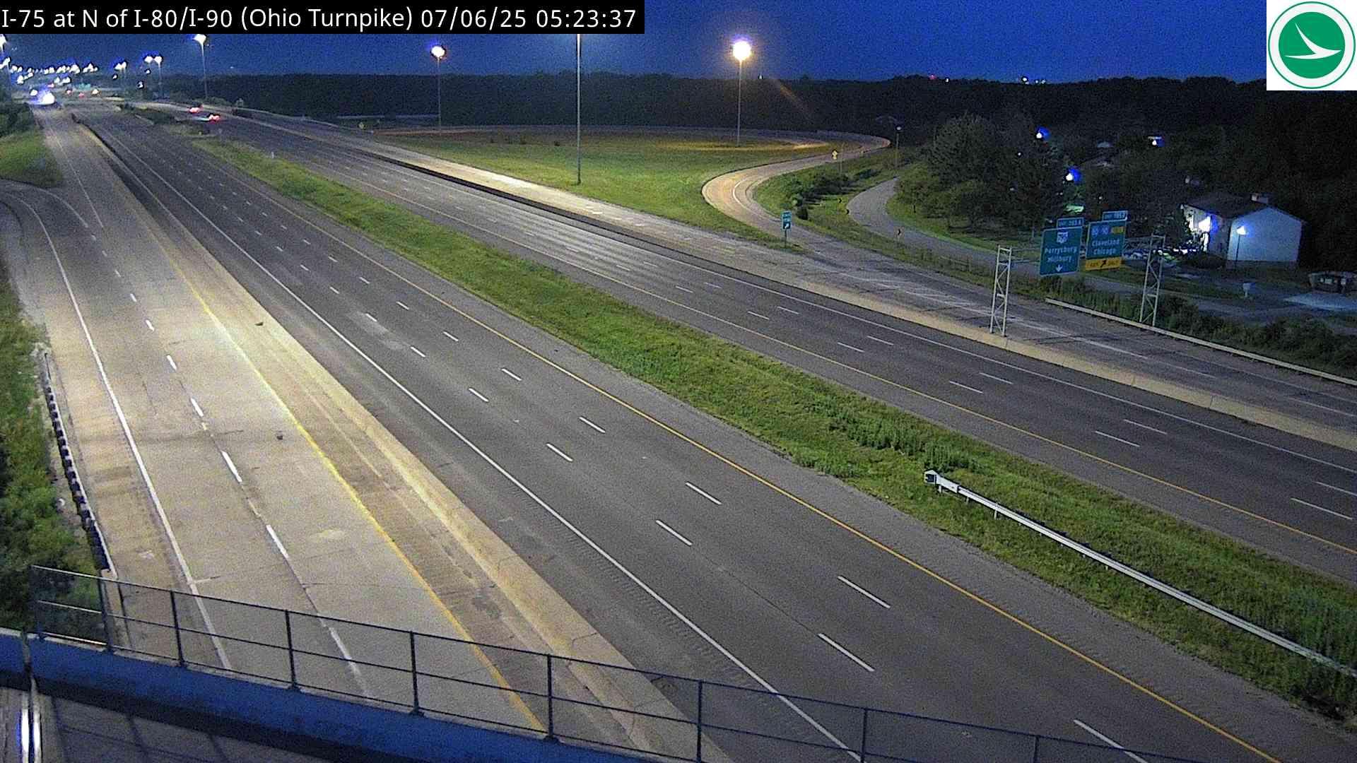 Traffic Cam Rossford: I-75 at N of I-80/90 - Turnpike