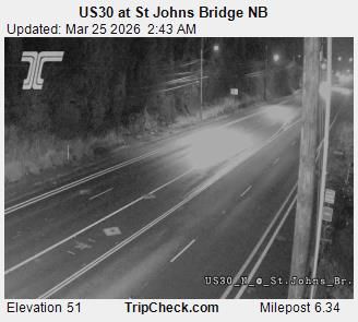 Traffic Cam Cathedral Park: US30 at St Johns Bridge NB