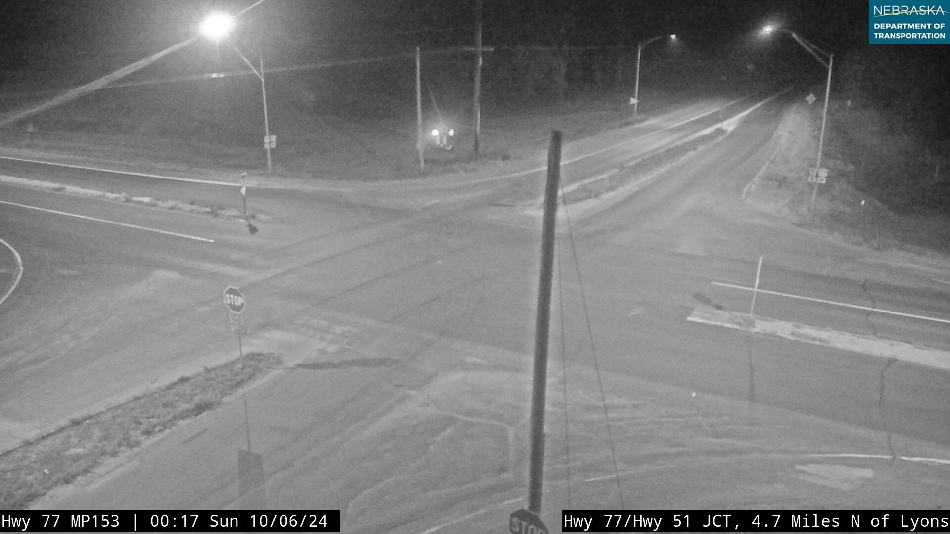 Traffic Cam Rosalie: US 77: Lyons: Junction