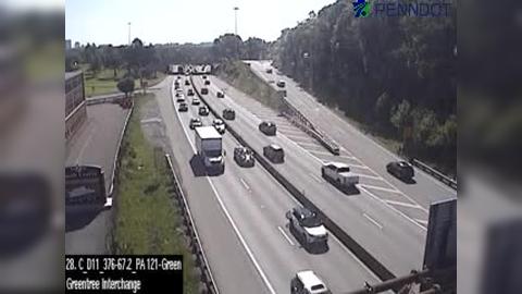 Traffic Cam Green Tree: I-376 @ MM 67.2 (PA 121/GREENTREE RD)