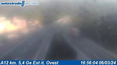 Preview delle webcam di Media Val Bisagno: A12 km. 5,4 Ge Est it. Ovest