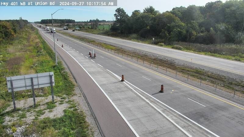Traffic Cam Southwold: Highway 401 WB at Union Rd