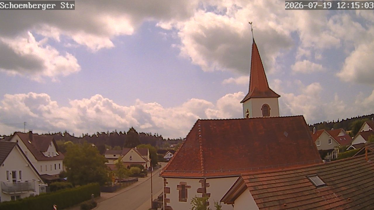 Traffic Cam Igelsloch › South-West: Oberreichenbach - Blick auf die Schömberger Str
