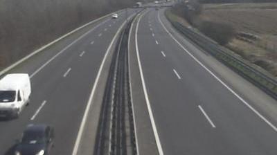 Vue webcam de jour à partir de Oszlár: M3 − 166,7 km] Tisza híd − Nyíregyháza felé