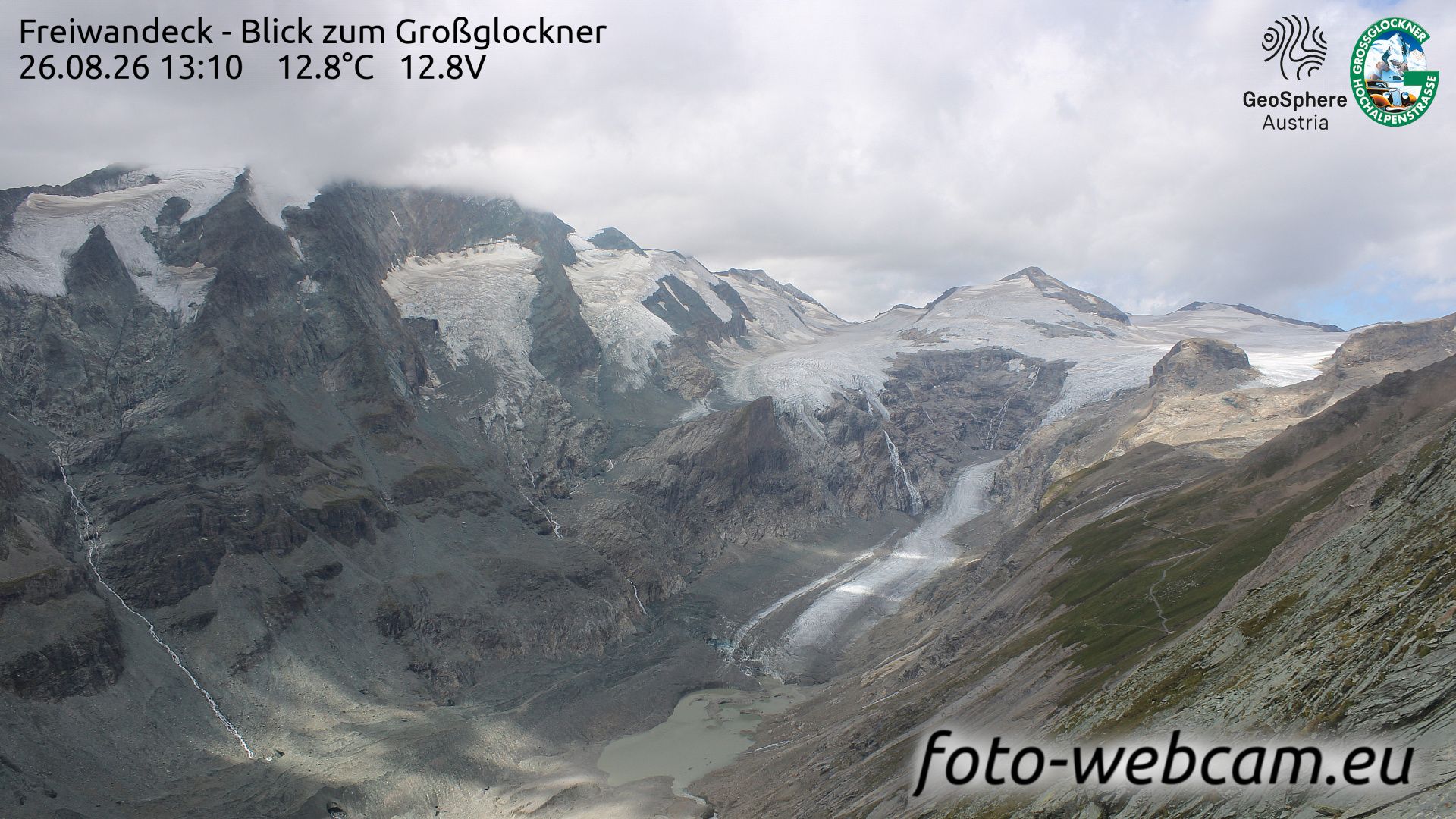 Traffic Cam Heiligenblut am Grossglockner: Freiwandeck - Blick zum Großglockner