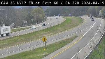 Traffic Cam South Waverly › East: NY 17 at Exit 60 - PA 220