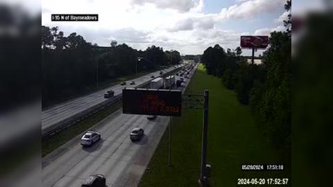Traffic Cam Jacksonville: I-95 N of Baymeadows Rd