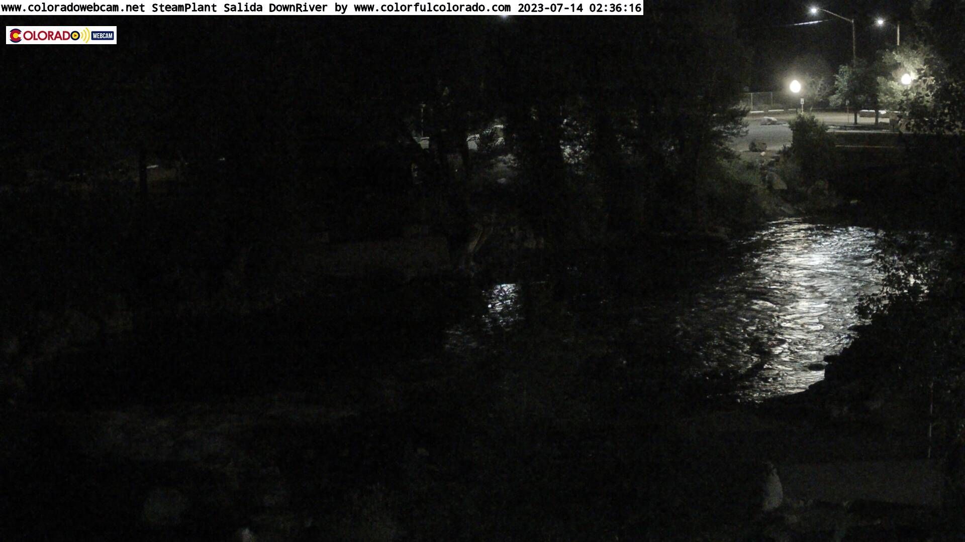 Traffic Cam Salida: ColoradoWebCam.NetSalida - Steam Plant Theater Arkansas River Down River