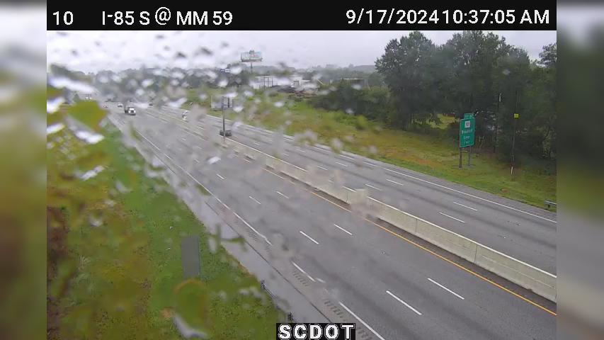 Traffic Cam Greer: I-85 S @ MM 59 (South of BMW)