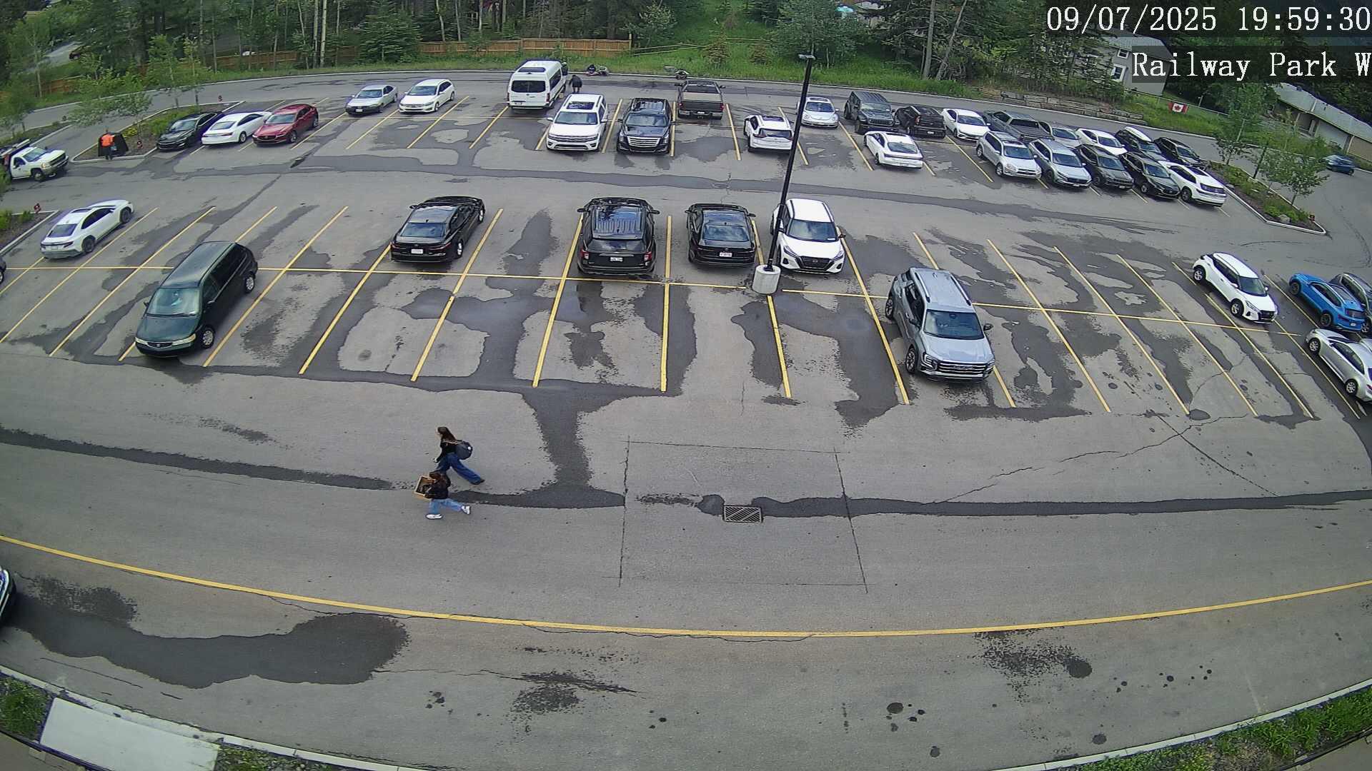 Traffic Cam Banff: Train Station Park W