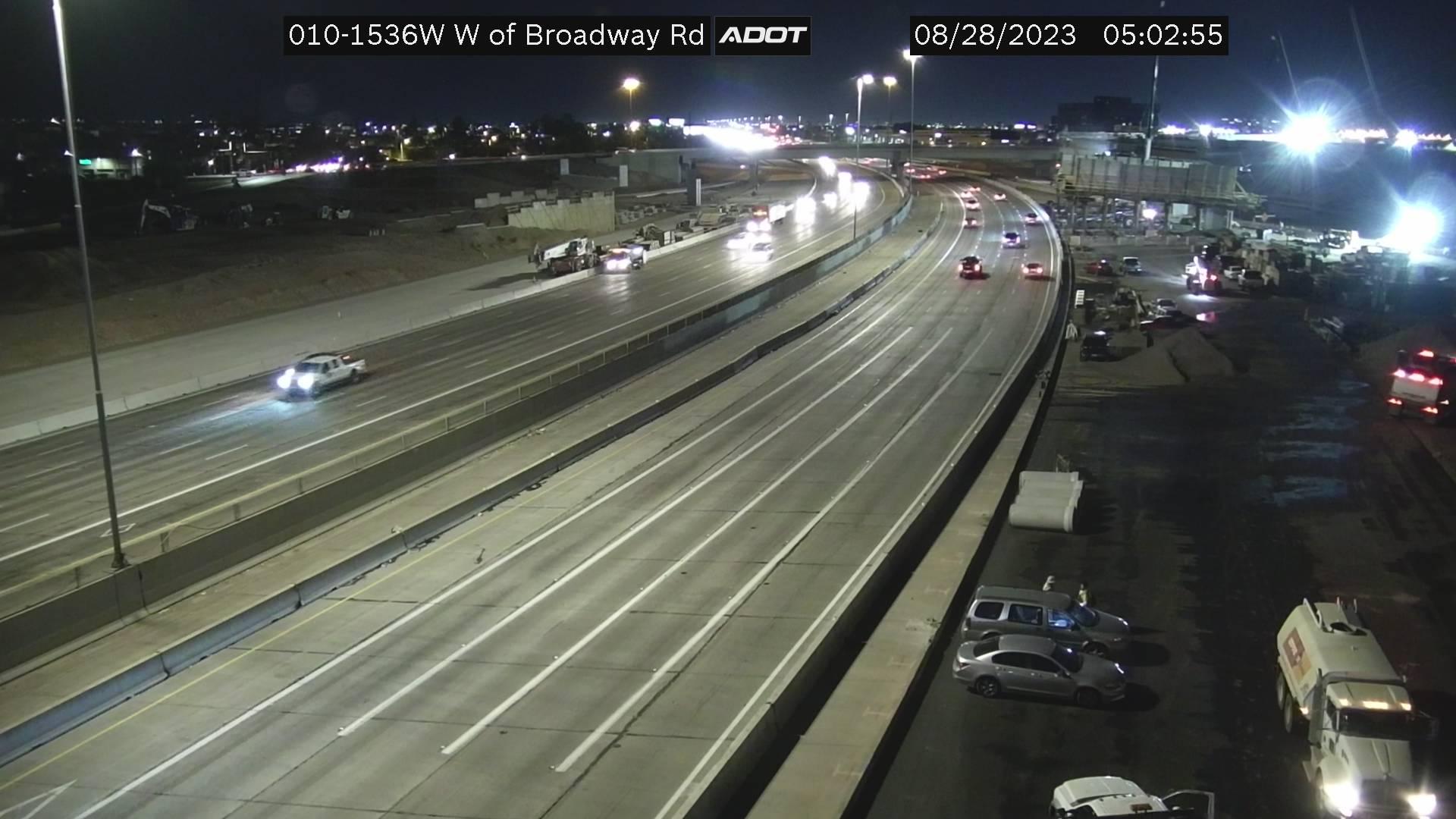 Traffic Cam Tempe › West: I-10 WB 153.60 @W of Broadway Rd