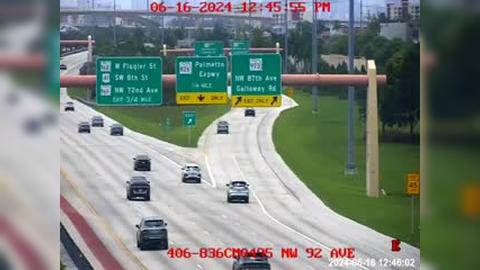 Traffic Cam Doral: 406) SR-836 at NW 92nd Ave