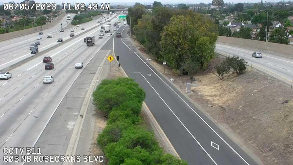 Traffic Cam Norwalk › North: Camera 511 :: N605 - ROSECRANS AVE: PM 6.8