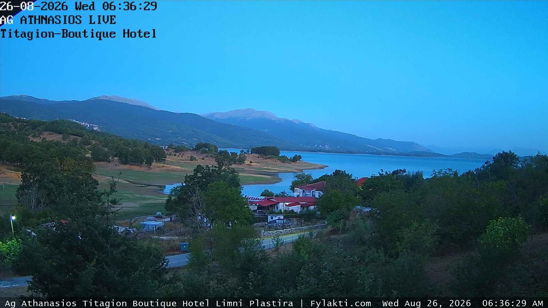 Traffic Cam Karditsa: Titagion Boutique Hotel / Τιτάγιον Ξενοδοχείο - Lampero - Lake Plastiras - Agios Athanasios
