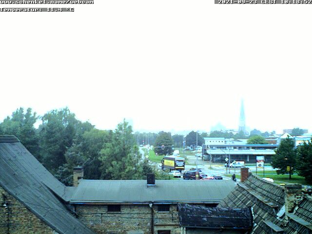Traffic Cam Rostock: Petrikirche mit der östlichen Altstadt Rostocks