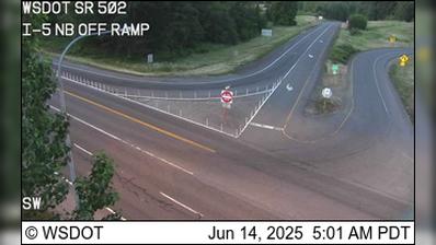 Traffic Cam Baker › East: SR 502 at MP 0.5: I-5 NB off ramp