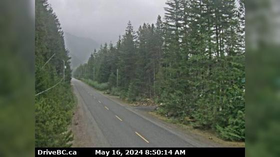 Traffic Cam Fraser Valley Regional District › East: Chilliwack Lake Rd, at Paulsen Rd. About 42 km east of Chilliwack, looking east