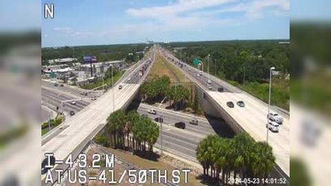 Traffic Cam Tampa: I-4 at US-41 - 50th St