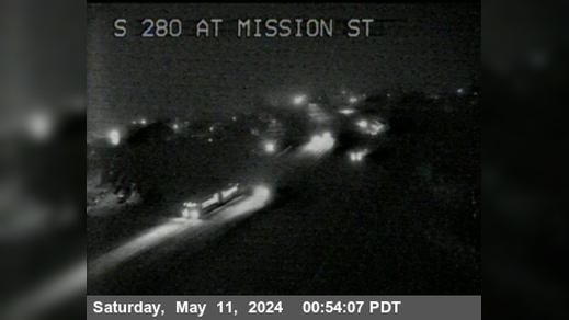 Traffic Cam St. Mary's Park › South: TV306 -- I-280 : AT MISSION ST