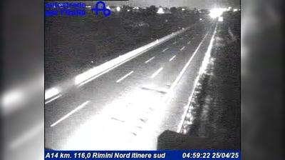 Preview delle webcam di San Mauro Pascoli: A14 km. 116,0 Rimini Nord itinere sud