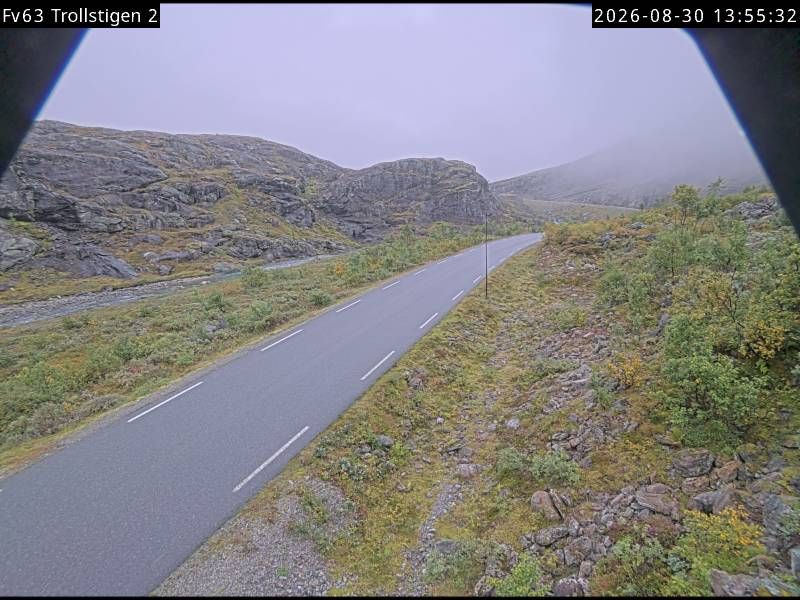 Traffic Cam Innfjorden: F63 Trollstigen (Valldal)