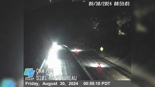 Traffic Cam Calabasas › South: US-101 : (704) North of Mureau Road