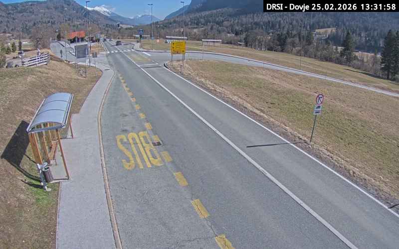 Traffic Cam Dovje: R1-201 - Mojstrana - Kraje