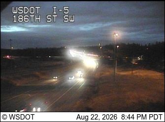 Traffic Cam Brier: I-5 at MP 182.5: 186th St SW