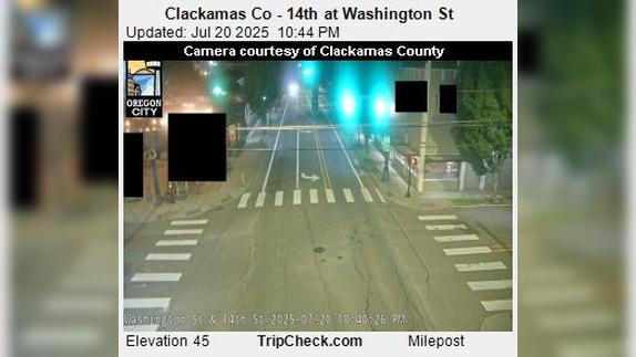 Traffic Cam Oregon City: Clackamas Co - 14th at Washington St