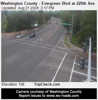 Traffic Cam Hillsboro: Washington County - Evergreen Blvd at 229th Ave