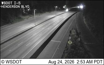 Traffic Cam Olympia: I-5 at MP 105.2: Henderson Blvd