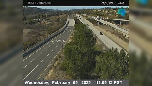 Traffic Cam San Diego › East: C135) SR-56 : Carmel Valley Road