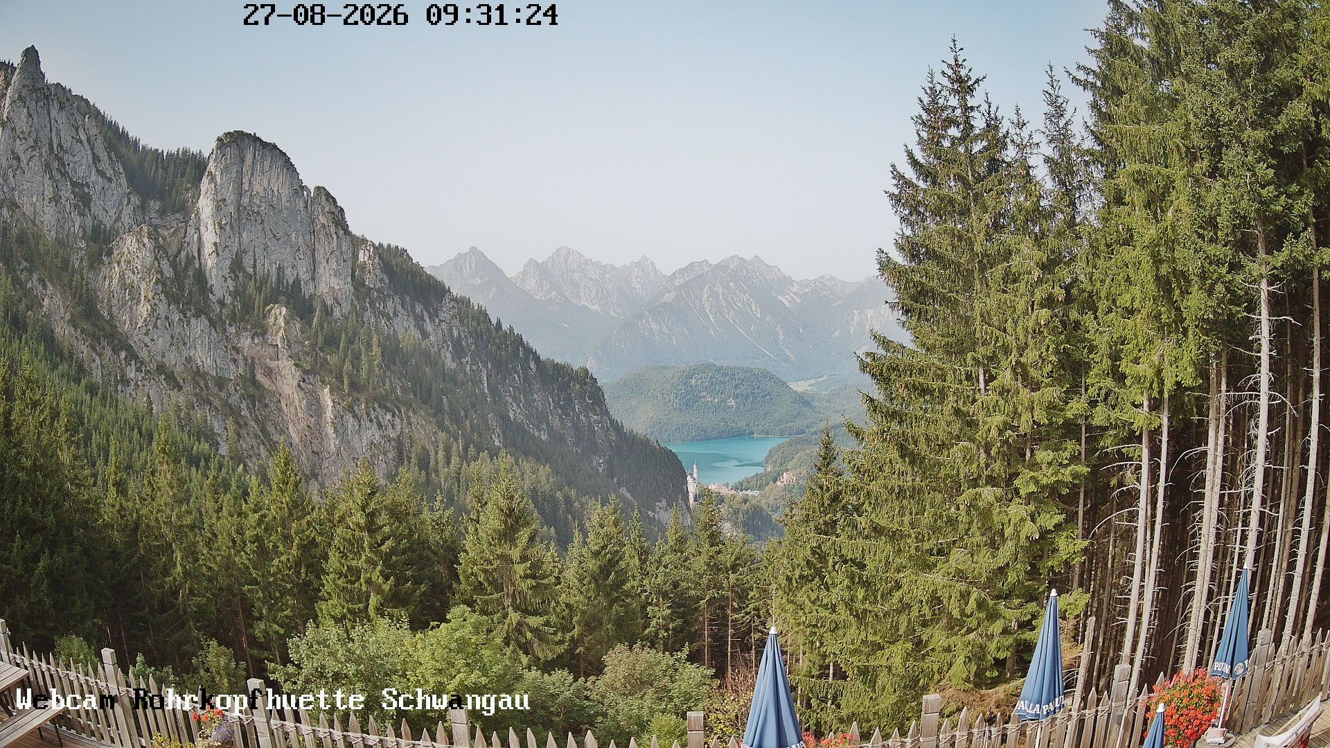 Traffic Cam Schwangau: Tegelberg - Neuschwanstein Castle - Hohenschwangau