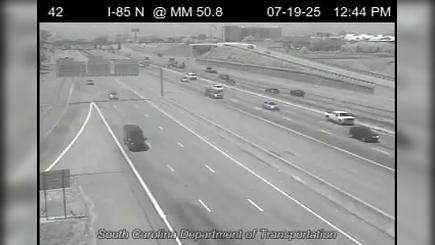 Traffic Cam Greenville: I-85 N @ MM 50.8