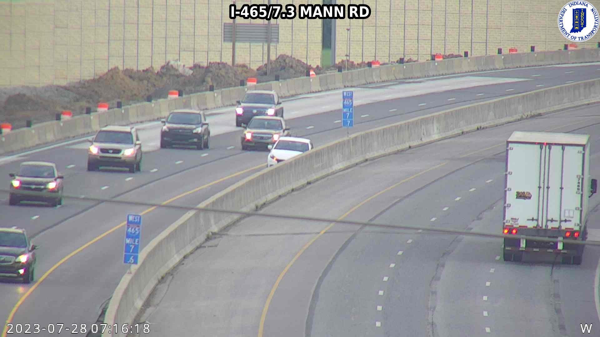 Traffic Cam Indianapolis: I-465: I-465/7.3 MANN RD