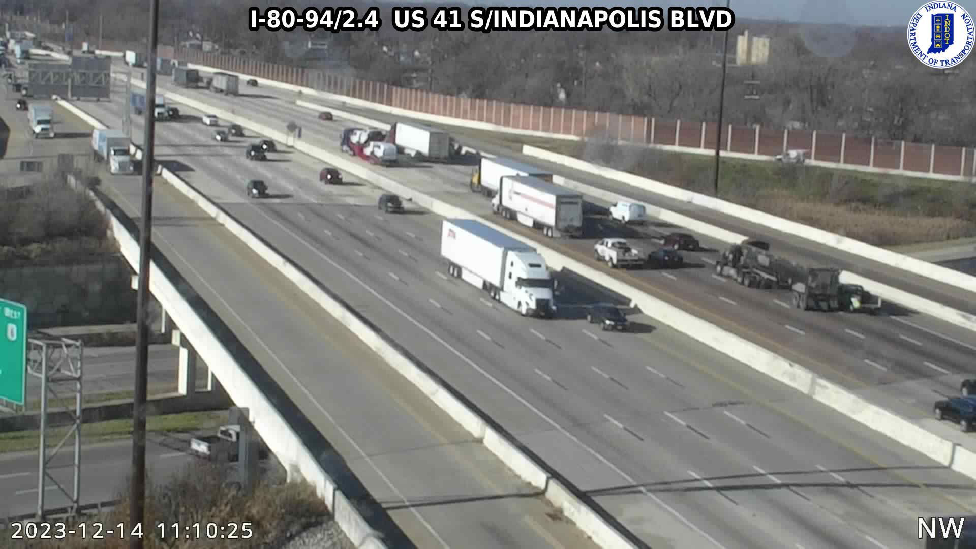 Traffic Cam Hammond: I-94: I-80-94/2.4 US 41 S/INDIANAPOLIS BLVD