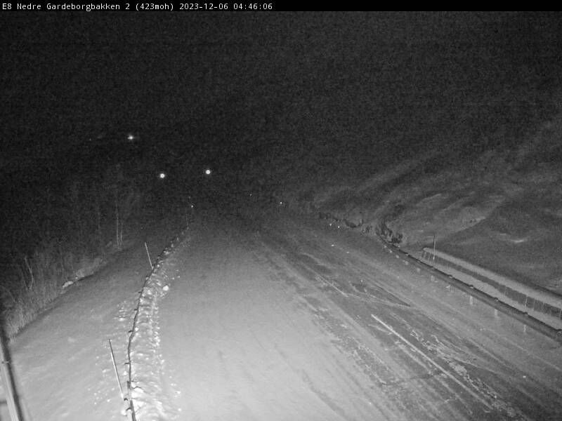 Traffic Cam Storfjord: E8 Øvre Gardeborgbakken (Skibotn)