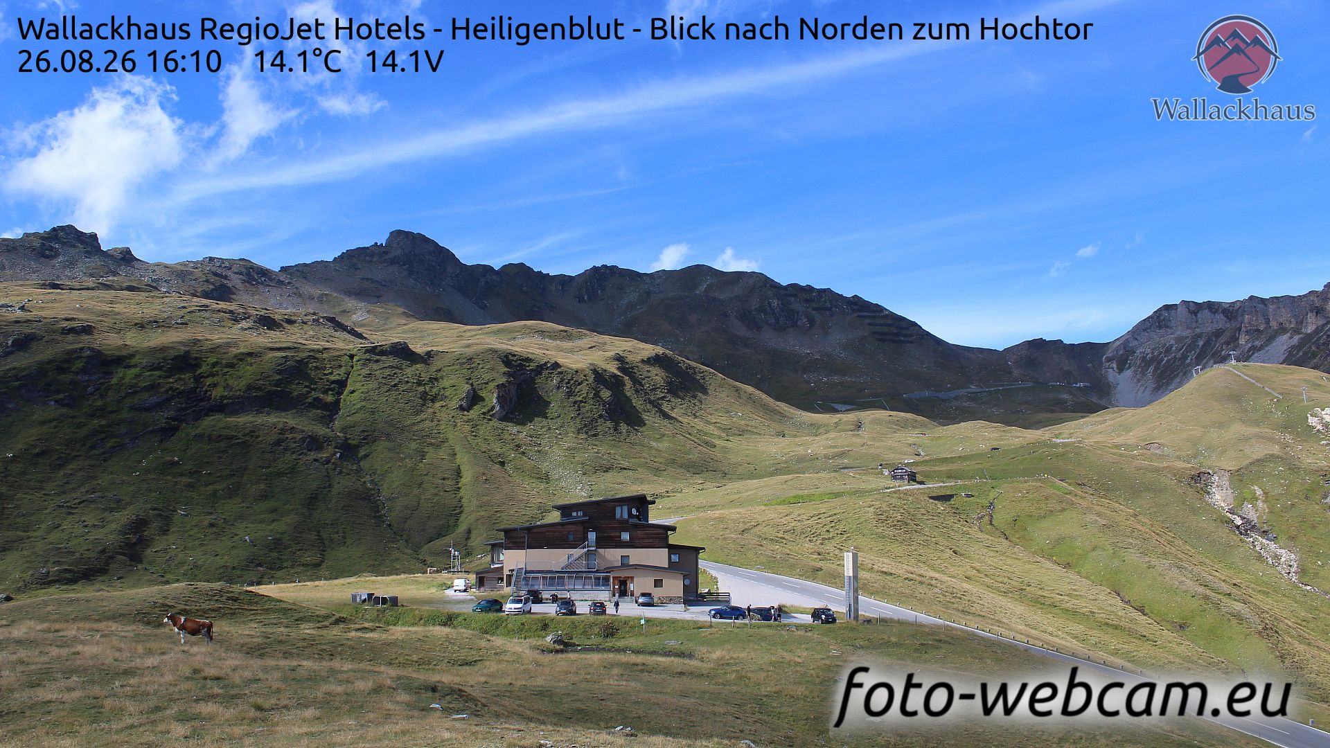 Traffic Cam Heiligenblut am Grossglockner: Wallackhaus JegioJet Hotels - Heiligenblut - Blick nach Norden zum Hochtor