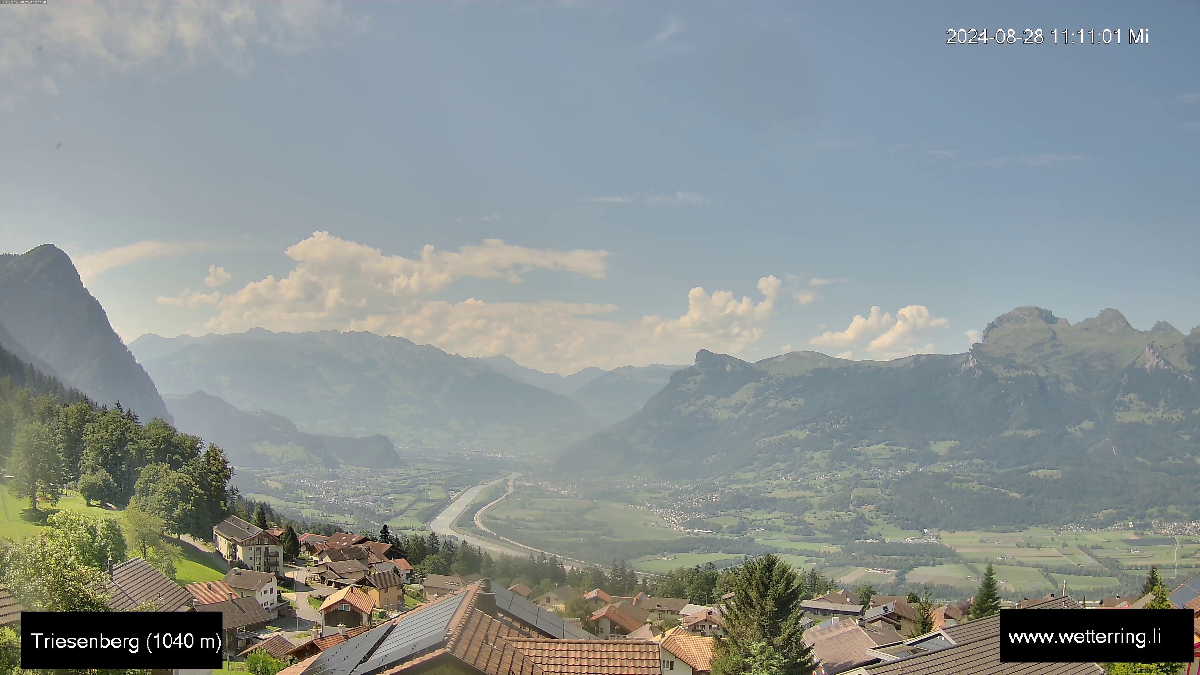 Triesenberg › Süd-West: Triesen - Gauschlastrasse - Trübbach, Bahnhof - Gonzen - Sargans - Vilters-Wangs - Pizol - Rheintal - Rhein