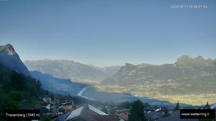 Triesenberg › Süd-West: Triesen - Gauschlastrasse - Trübbach, Bahnhof - Gonzen - Sargans - Vilters-Wangs - Pizol - Rheintal - Rhein