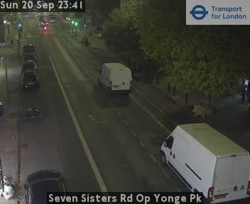 Traffic Cam North Cheam: Seven Sisters Rd Op Yonge Pk