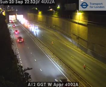 Traffic Cam Heathfield and Waldron: A12 GGT W Appr 4002A