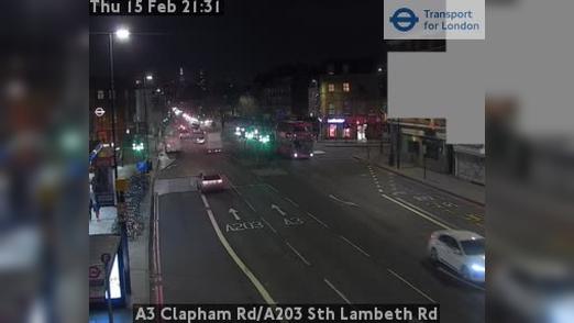 Traffic Cam London: A3 Clapham Rd/A203 Sth Lambeth Rd
