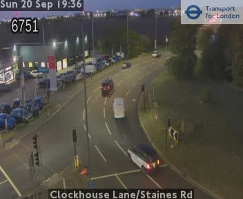 Traffic Cam London: Clockhouse Lane/Staines Rd