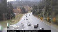 Last daylight view from Whistler › South: to Lillooet, Hwy 99, in − at Village Gate Blvd, looking south