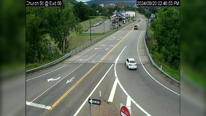 Traffic Cam Elmira › West: I-86 Exit 56 Eastbound Ramp at Church St (NY 352)