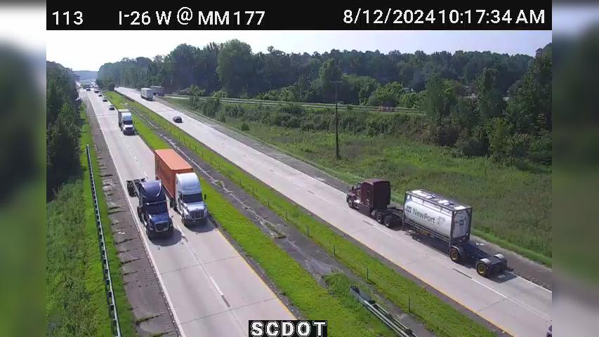 Traffic Cam Giant: I-26 W @ MM 177 (SC 453)