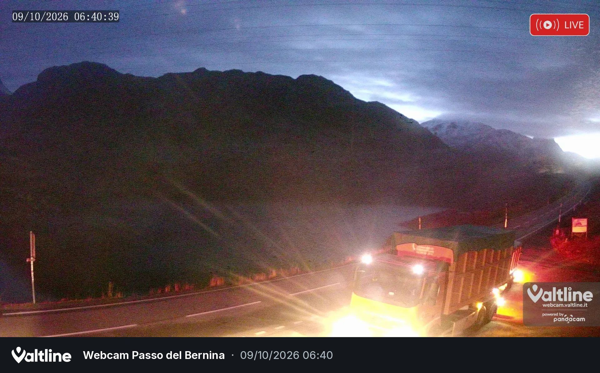 Puschlav: Webcam PASSO BERNINA