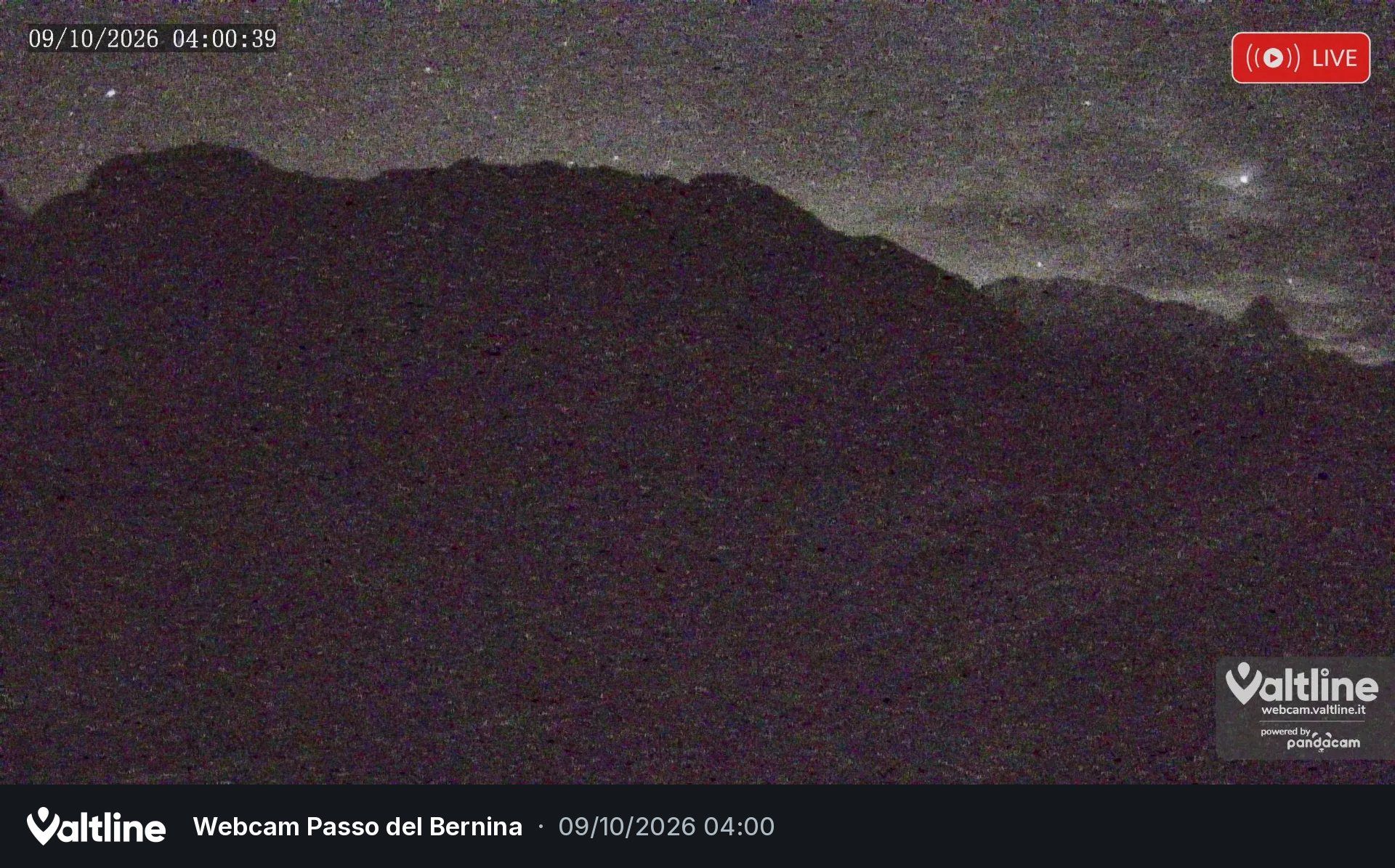 Puschlav: Webcam PASSO BERNINA
