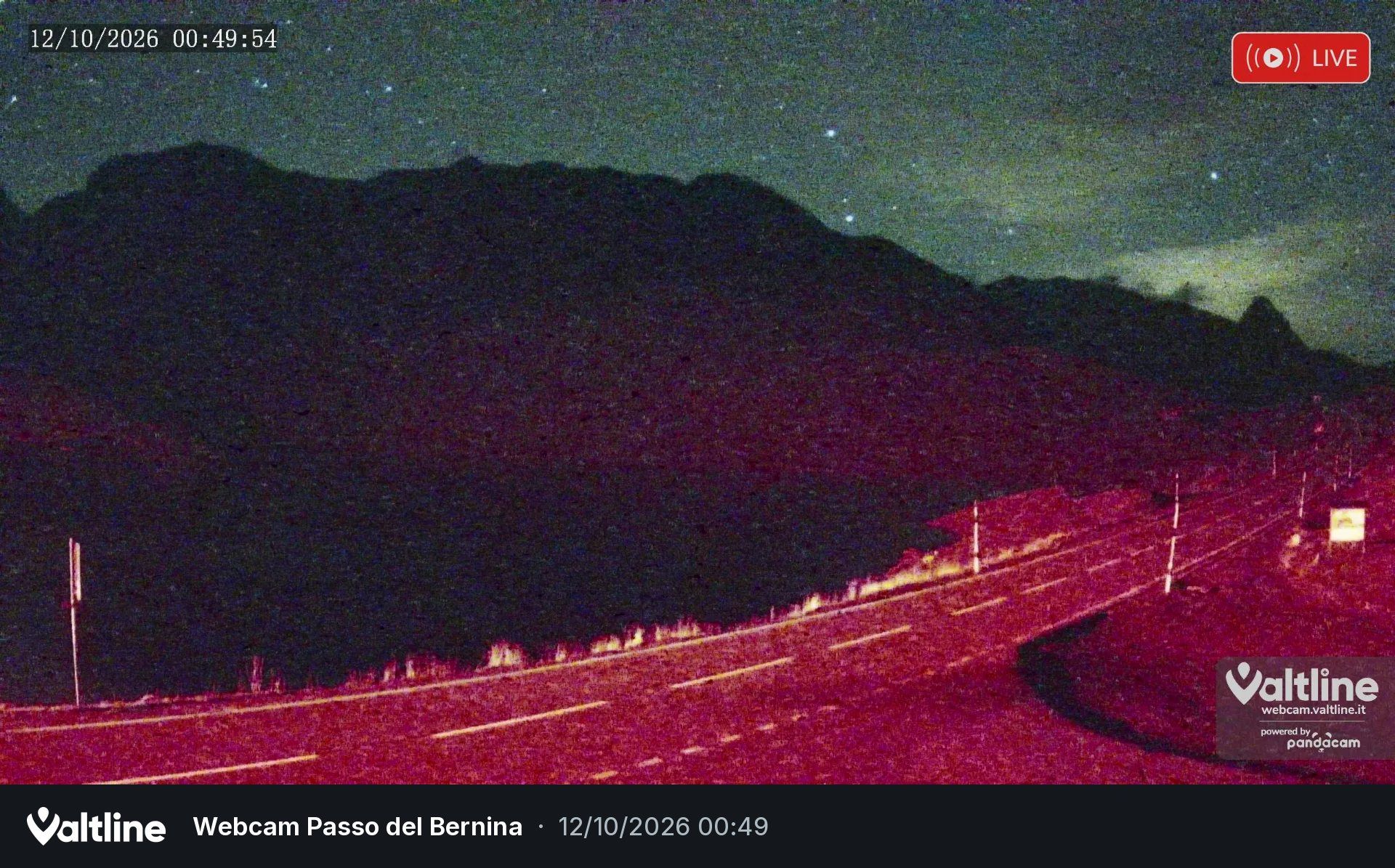 Puschlav: Webcam PASSO BERNINA